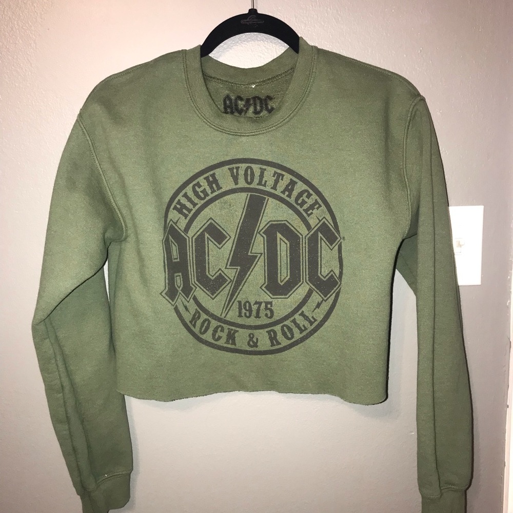 Cropped AC/DC Sweatshirt